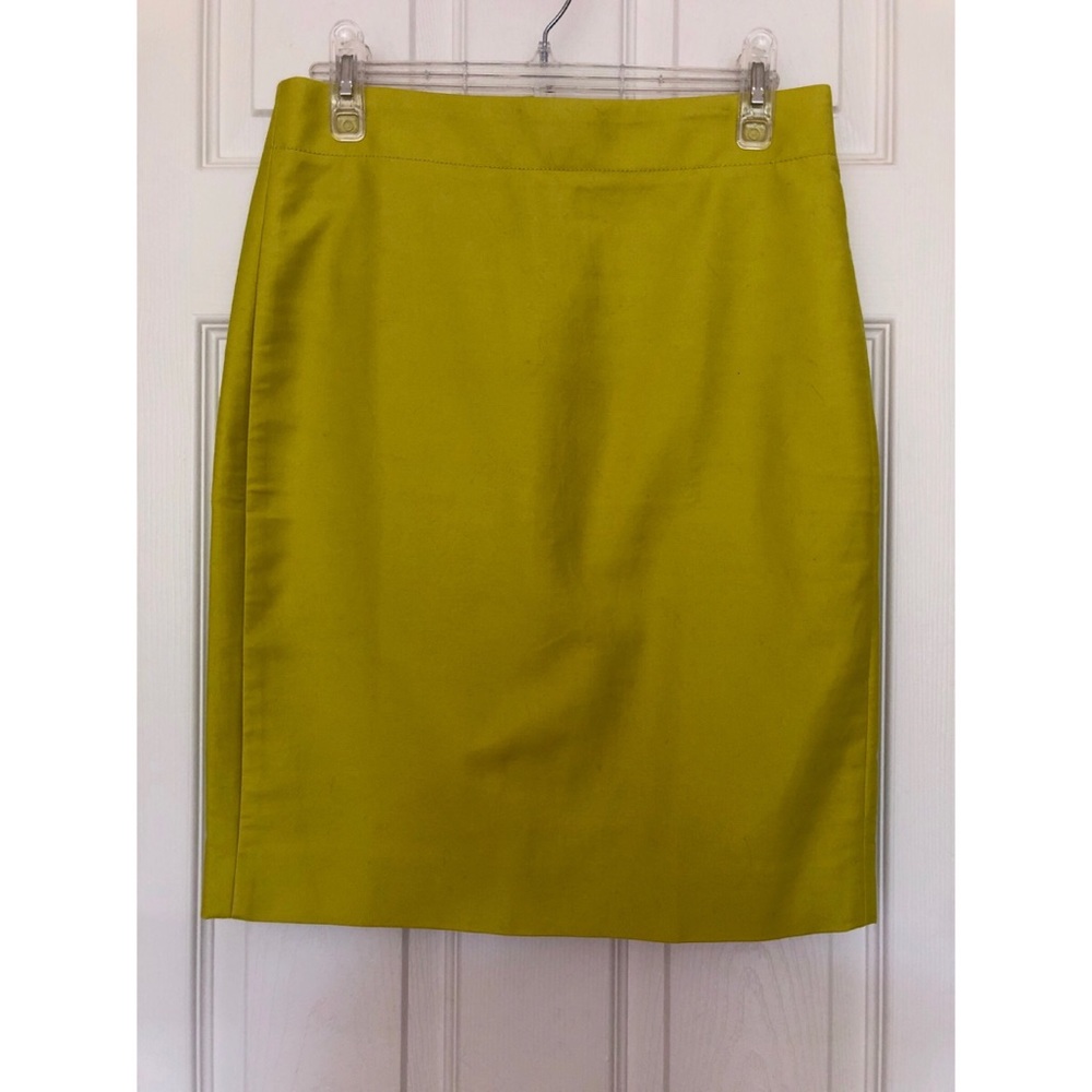 J.Crew Chartreuse No.2 Pencil Skirt (2)